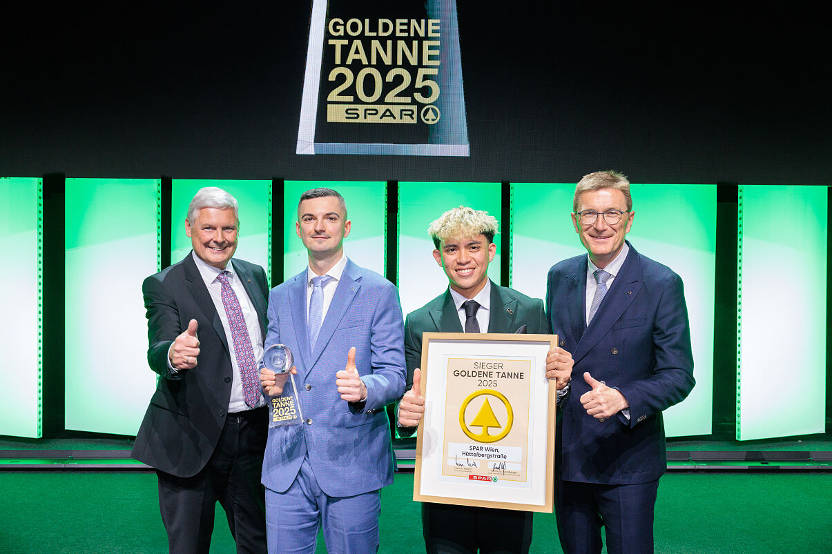 Goldene TANNE für SPAR Hüttelbergstraße