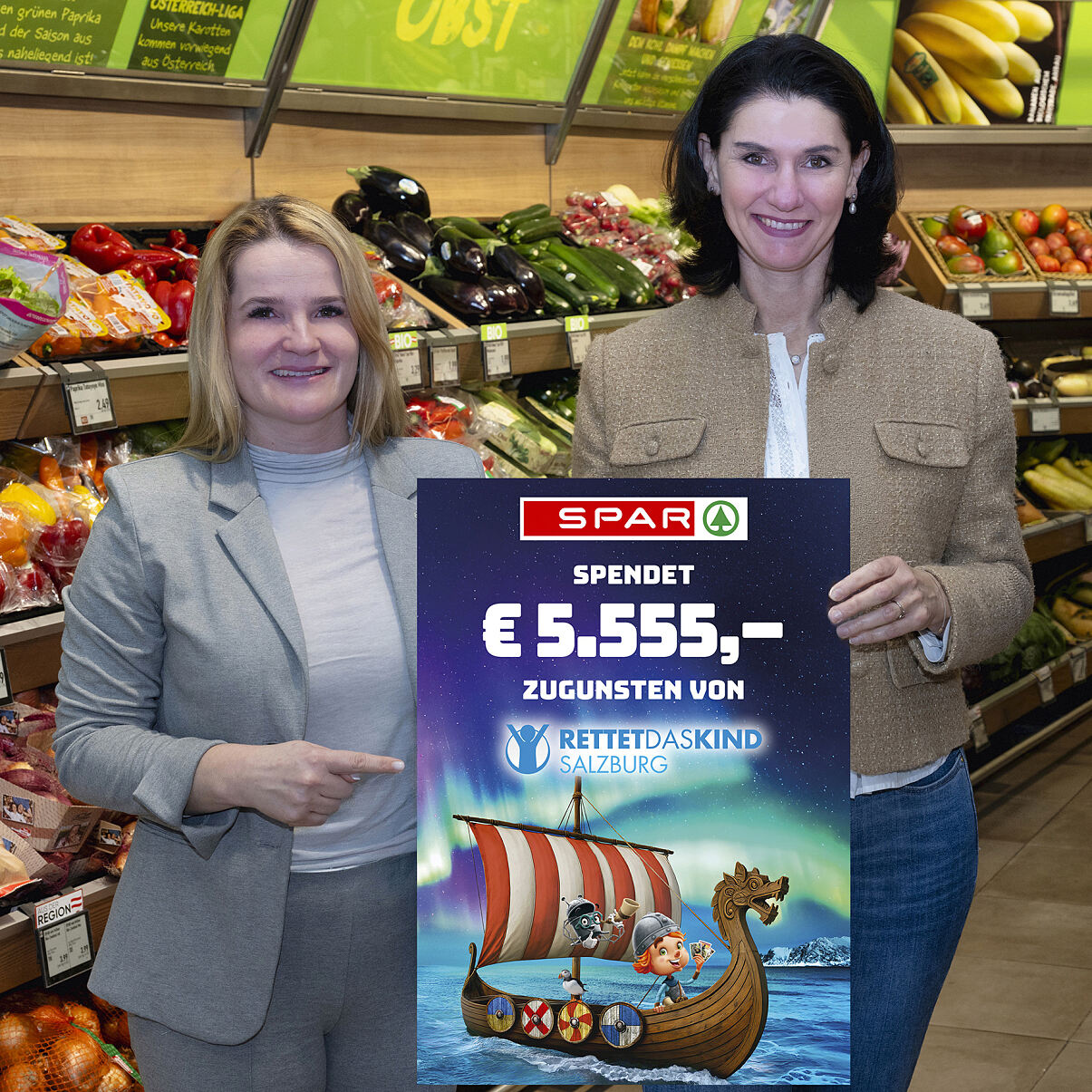 PA Foto SPAR Salzburg Patricia Sepetavc und Andrea Drexel  2026 Stickermania (2)