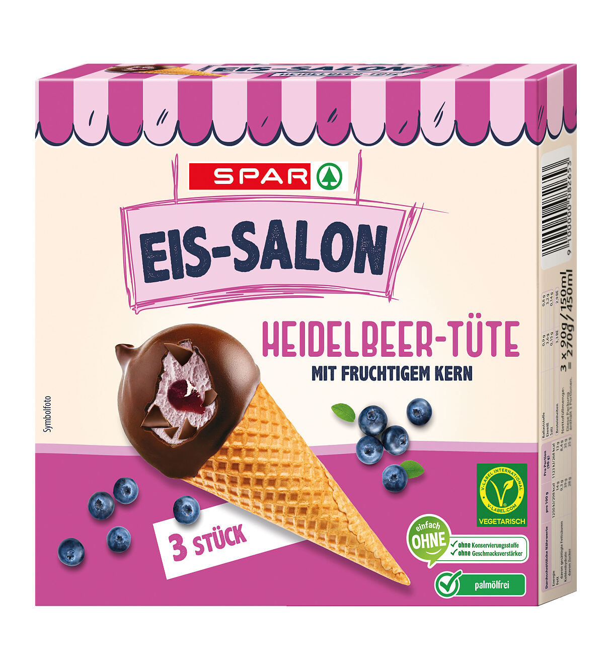 SPAR Eissalon Heidelbeer-Tüte