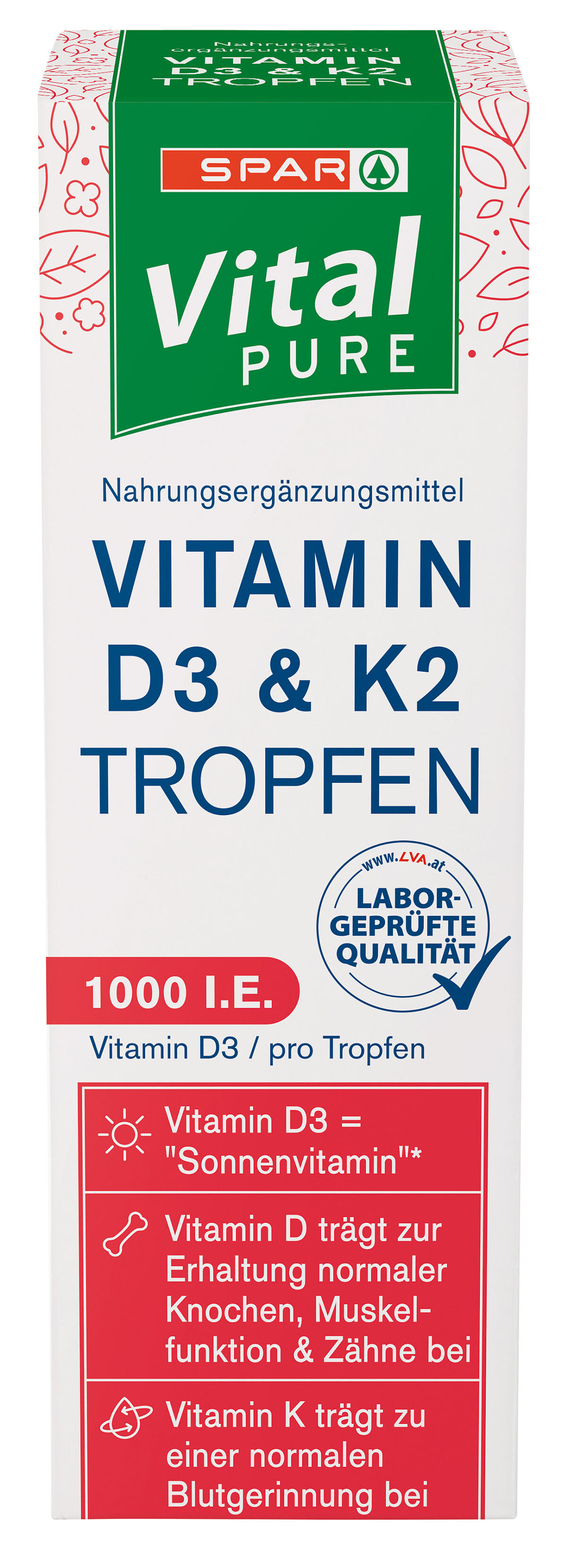 SPAR Vital PURE Vitamin D3 & K2 Tropfen
