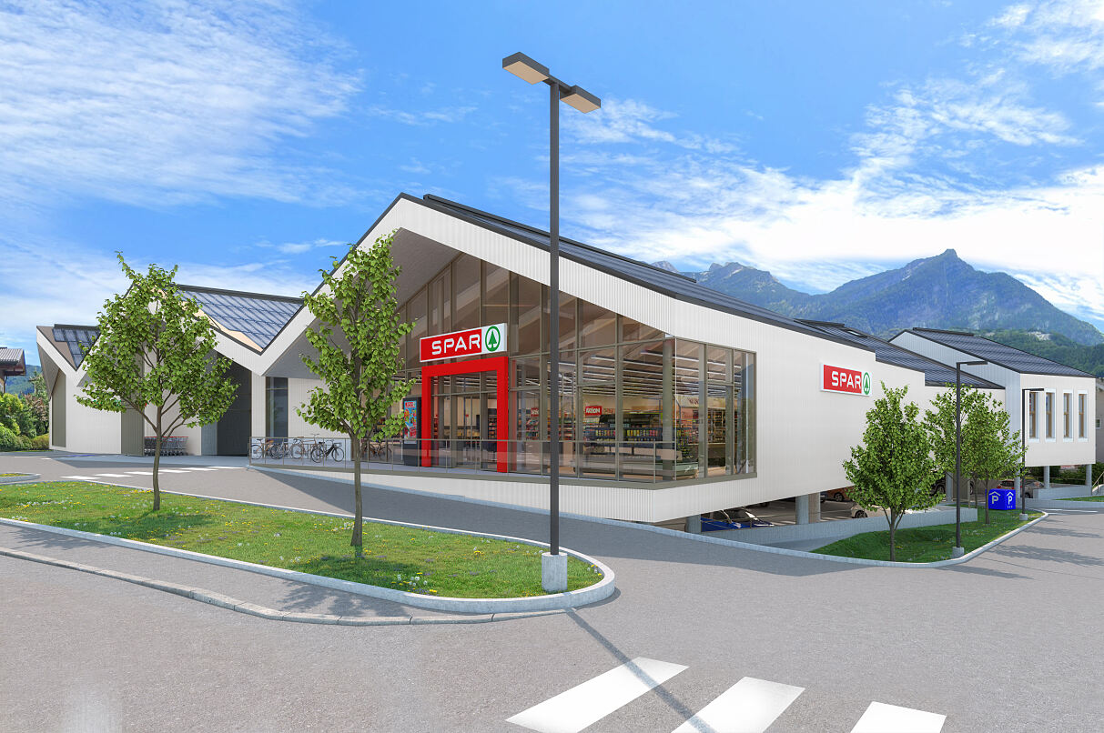 PR Foto SPAR Ansicht Neuer Supermarkt in Golling für November 2026