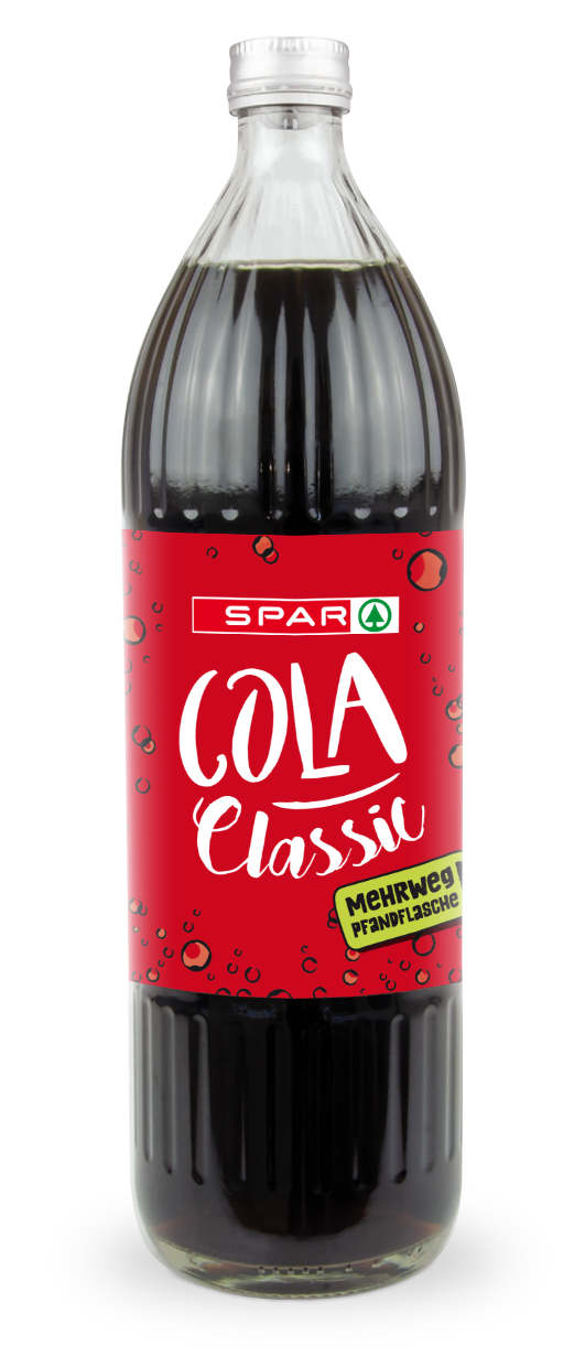SPAR Cola 1L-Mehrweg-Glasflasche 
