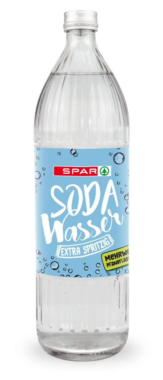 SPAR Sodawasser 1L-Mehrweg-Glasflasche 