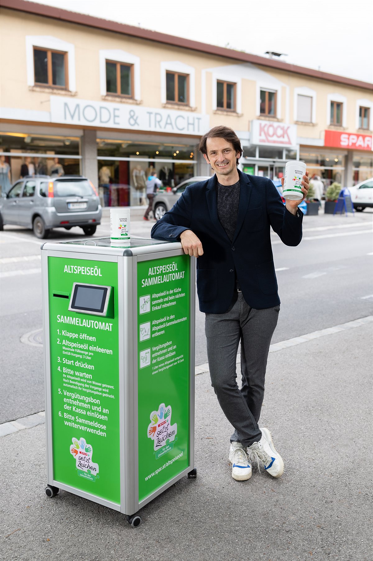 Altspeiseöl Recycling bei SPAR-Kaufmann Köck
