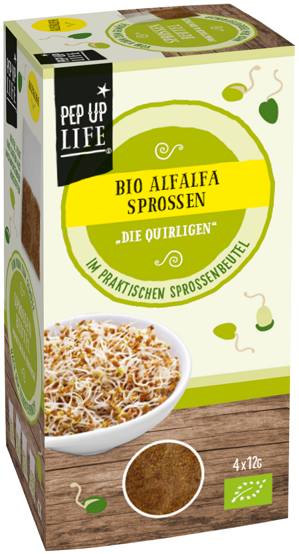 Bio-Alfalfasprossen im Beutel