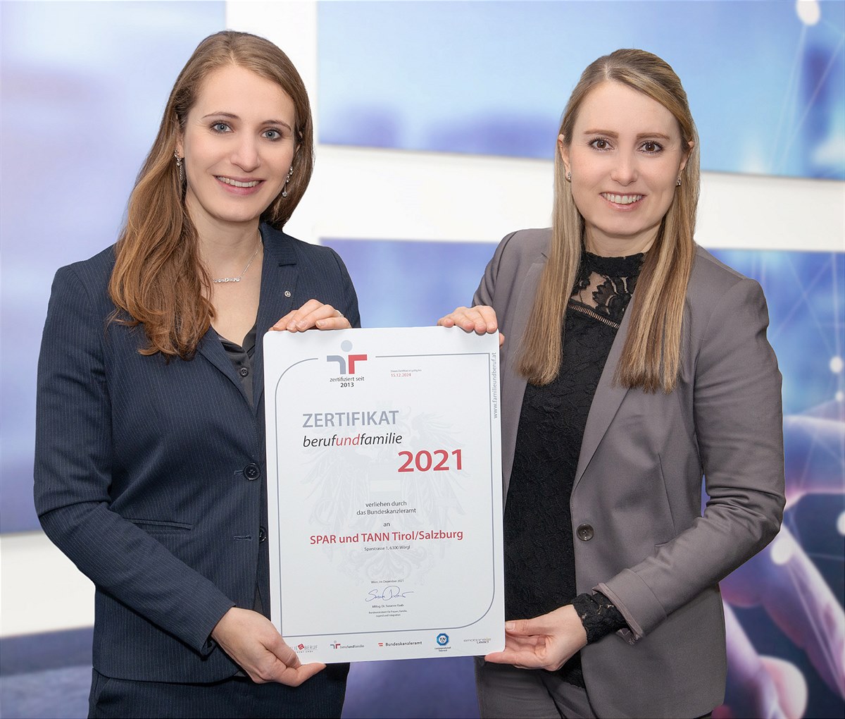 SPAR Zertifikat berufundfamilie 2022