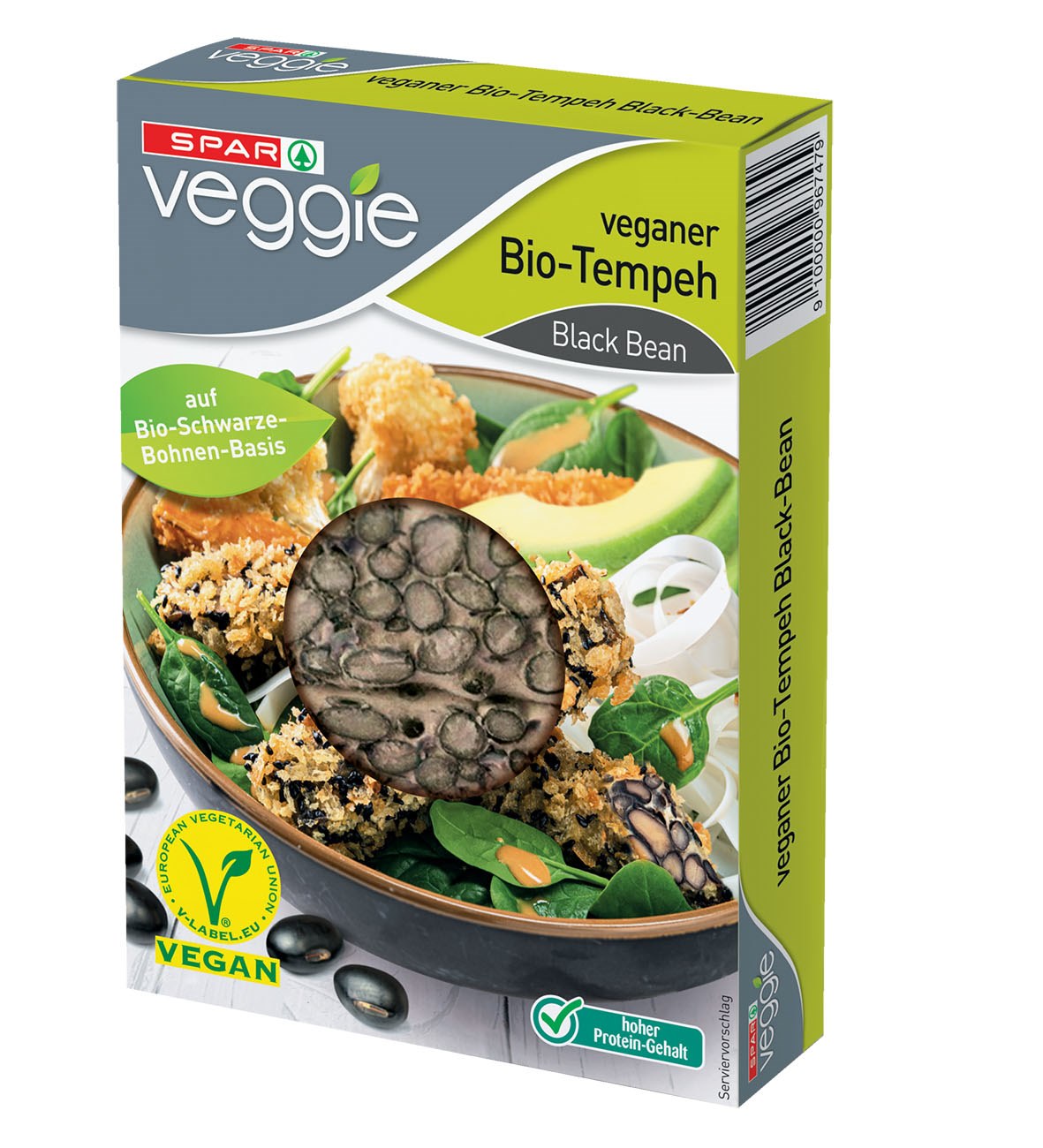 SPAR Veggie veganer Bio-Tempeh Black Bean