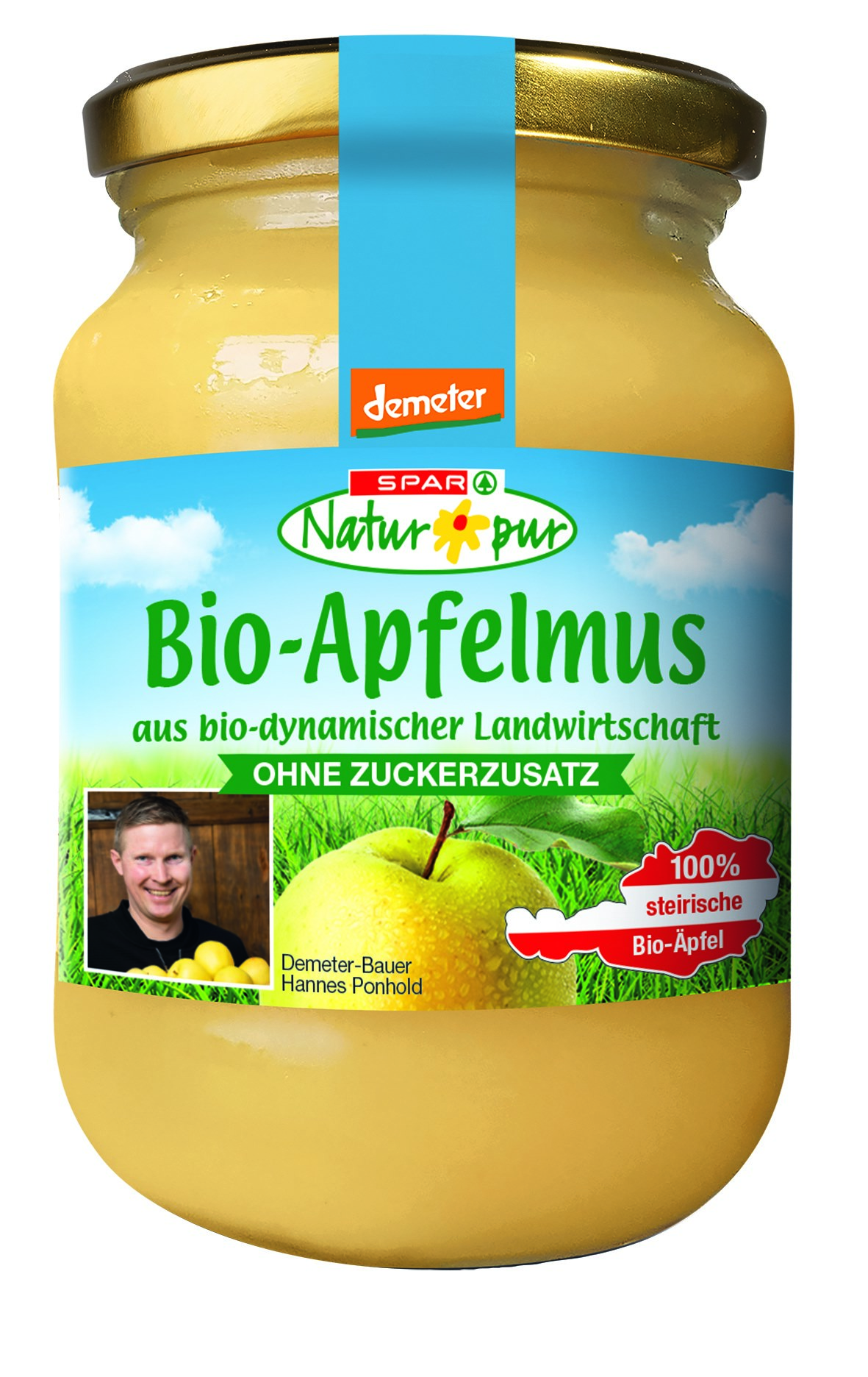 Hannes Ponhold SPAR Natur pur Bio Apfelmus demeter