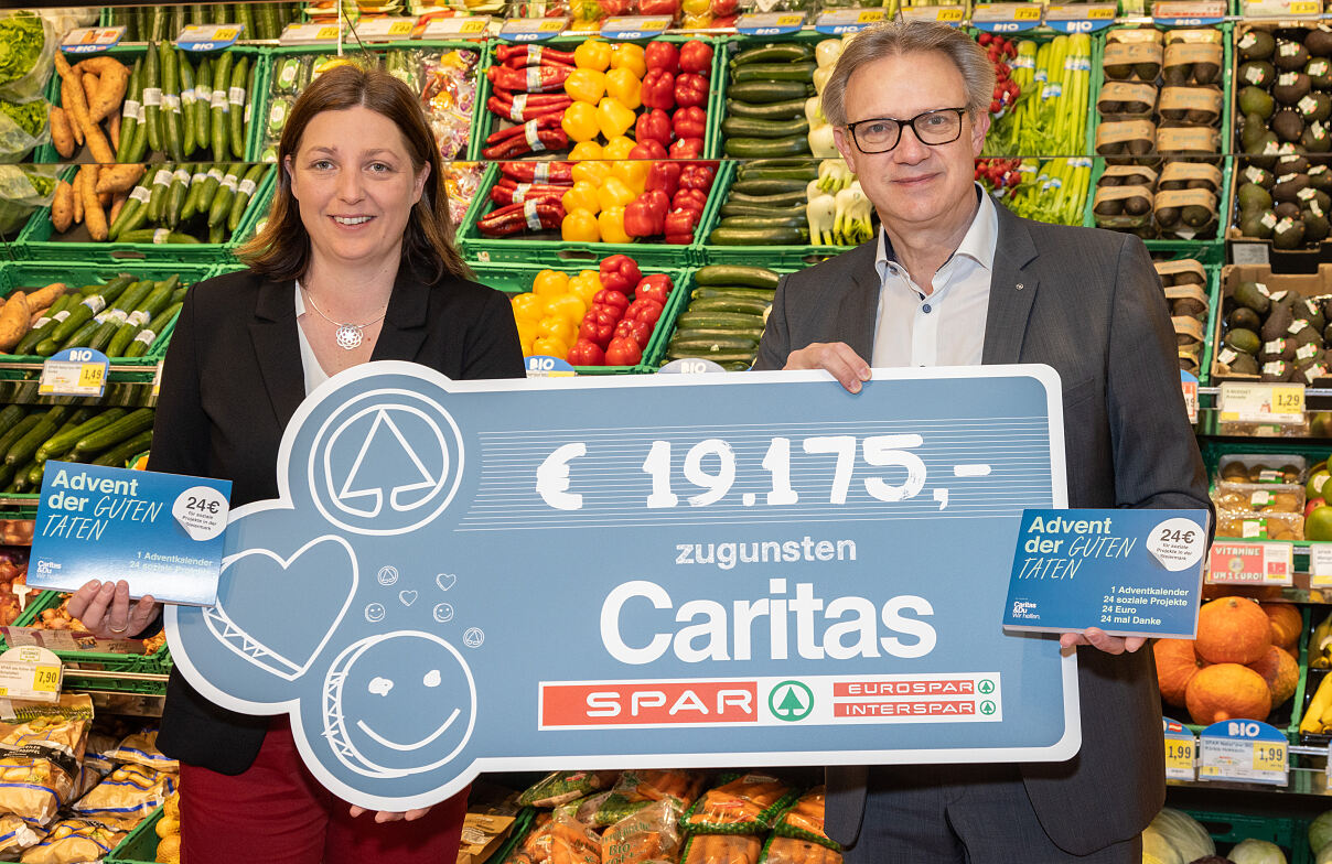 SPAR überreicht 19.175 Euro an Caritas Steiermark