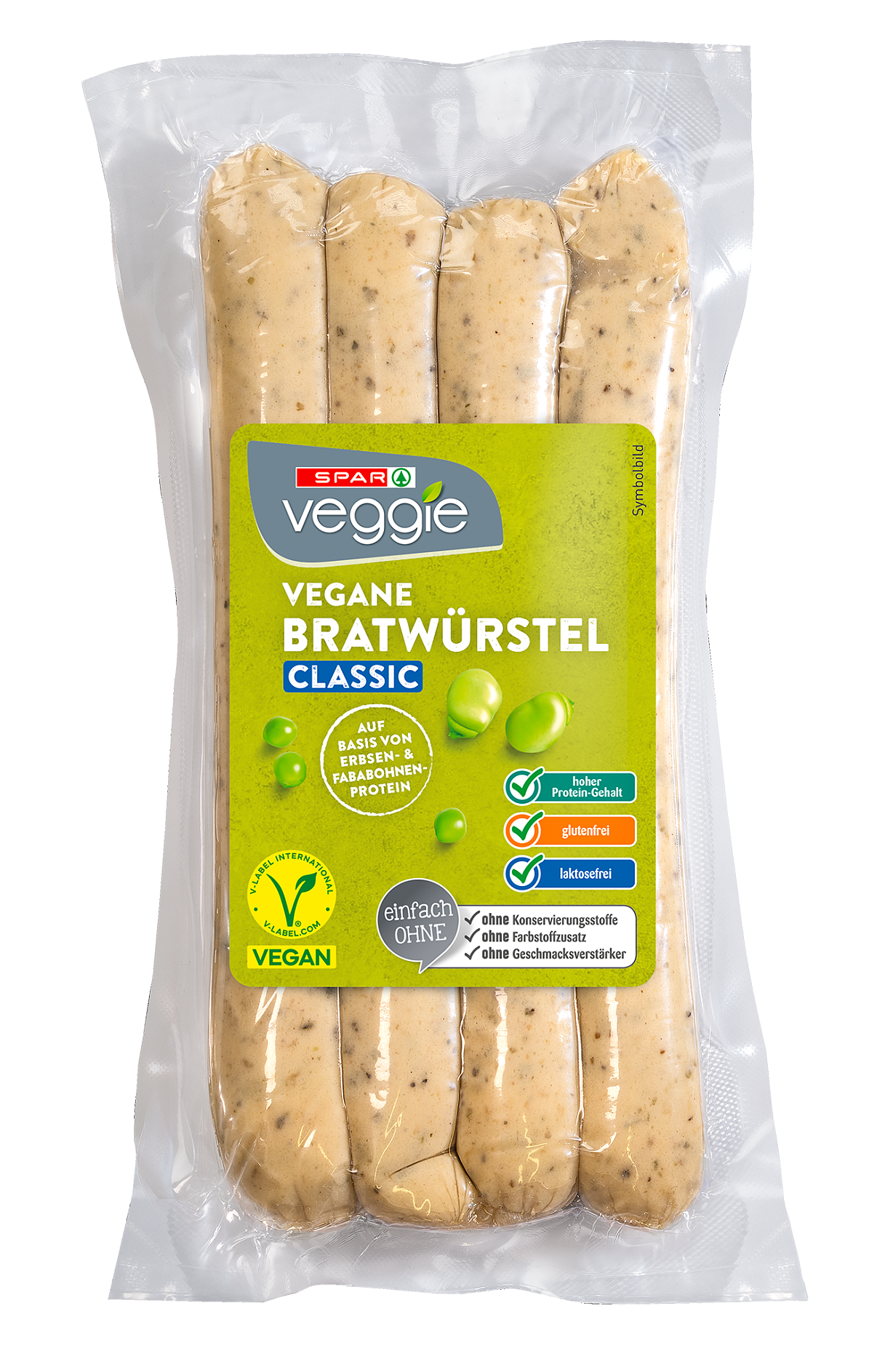 SPAR Veggie Vegane Bratwuerstel classic