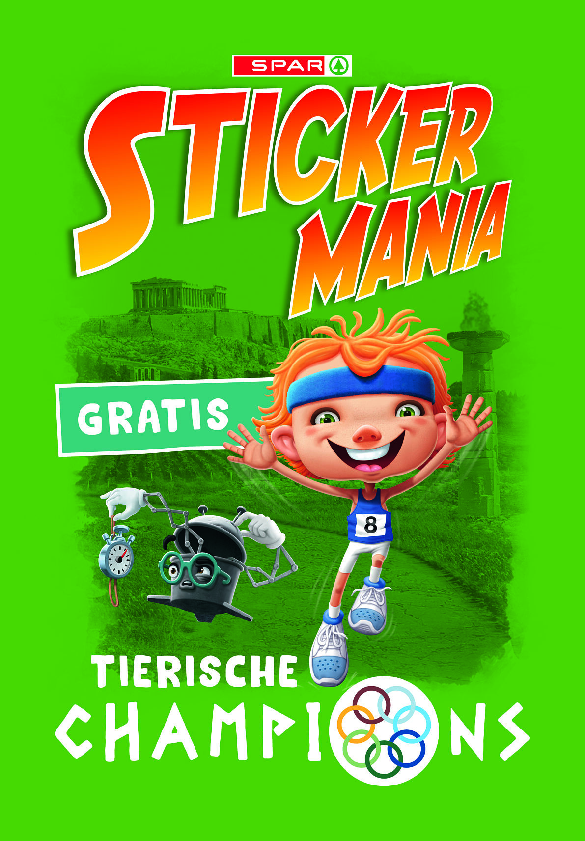 Grünes Sticker-Briefchen
