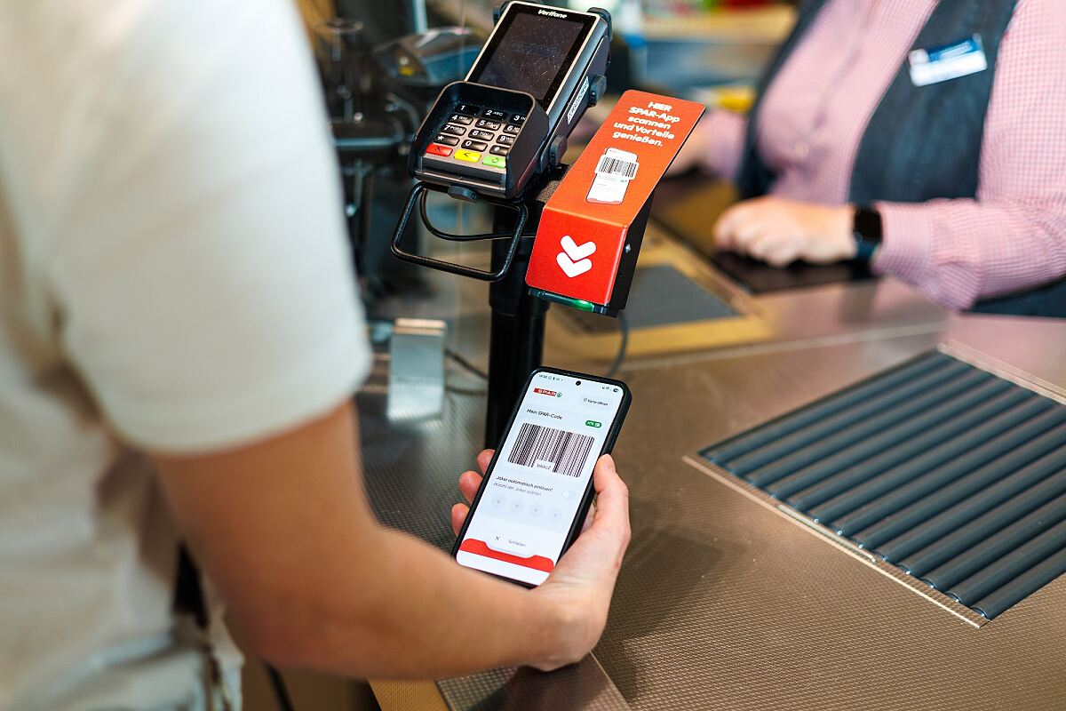 App-Scanner: einfache Handhabung direkt an der Kassa