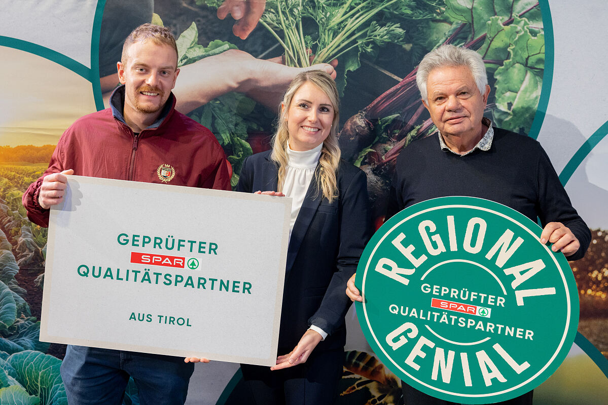 PR Foto SPAR Bezirk Imst - Lucas Wammes, Martina Bichler, Hubert Wammes